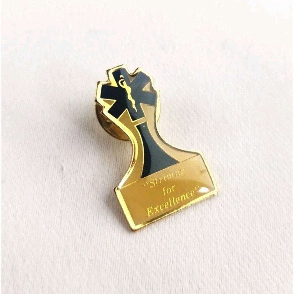 Vintage Emergency Medical Services Nurse Doctor Excellence Badge Lapel Pin EMT